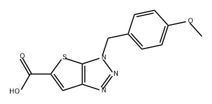 3H-Thieno[2,3-d]-1,2,3-triazole-5-carboxylic acid, 3-[(4-methoxyphenyl)methyl]- 化学構造式