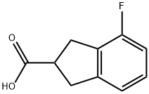 4-Fluoro-2,3-dihydro-1H-indene-2-carboxylic acid Struktur