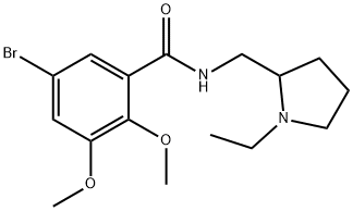 BENZAMIDE,5-BROMO-N-[(1-ETHYL-2-PYRROLIDINYL)METHYL]-2,3-DIMETHOXY,107188-66-9,结构式