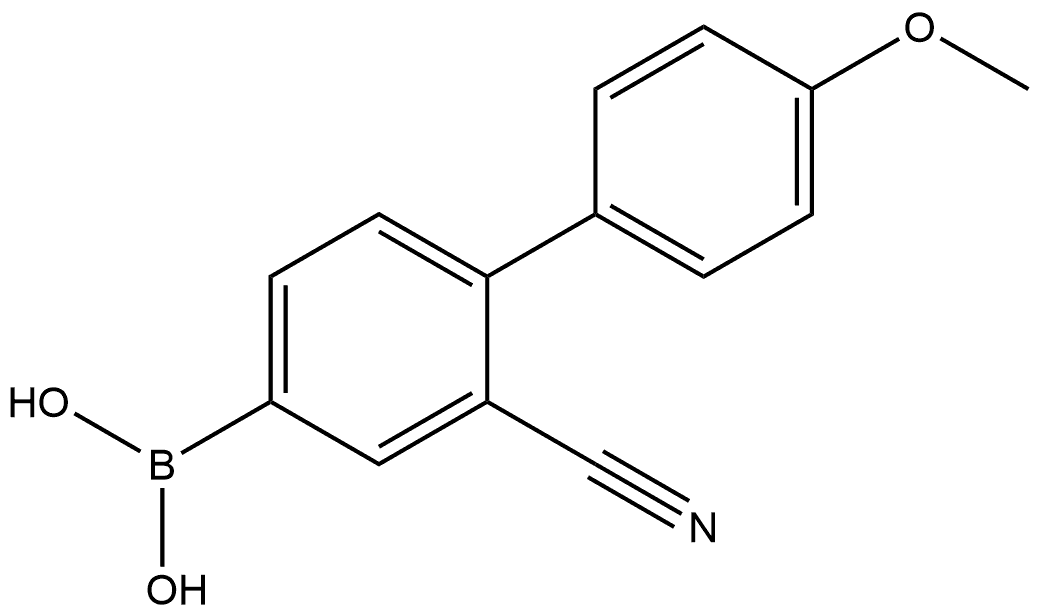 B-(2-CYANO-4鈥?METHOXY[1,1鈥?BIPHENYL]-4-YL)BORONIC ACID 结构式