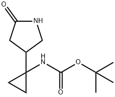 Carbamic acid, [1-(5-oxo-3-pyrrolidinyl)cyclopropyl]-, 1,1-dimethylethyl ester (9CI) Structure