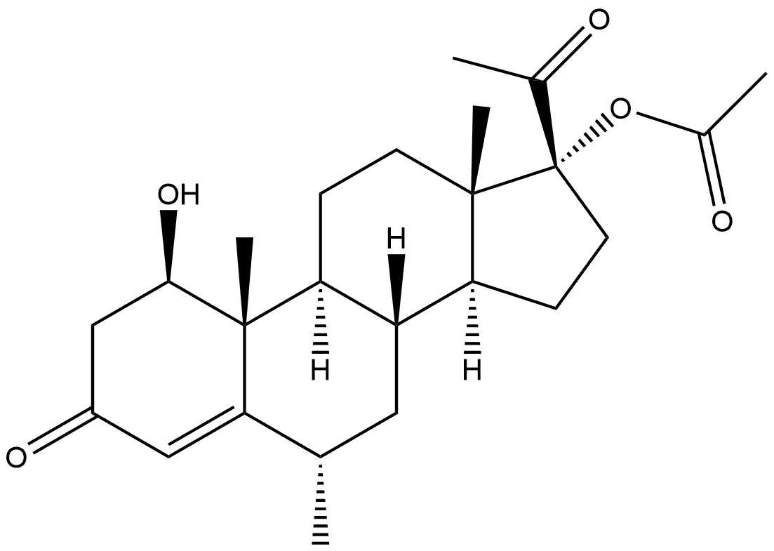 1β-Hydroxy Medroxy Progesterone 17-Acetate,1072923-65-9,结构式