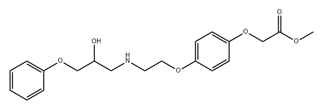 Acetic acid, 2-[4-[2-[(2-hydroxy-3-phenoxypropyl)amino]ethoxy]phenoxy]-, methyl ester,107332-58-1,结构式