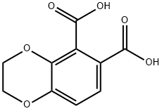 1,4-Benzodioxin-5,6-dicarboxylic acid, 2,3-dihydro- Structure