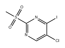 Pyrimidine, 5-chloro-4-iodo-2-(methylsulfonyl)- 化学構造式