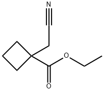 Cyclobutanecarboxylic acid, 1-(cyanomethyl)-, ethyl ester,1076-01-3,结构式