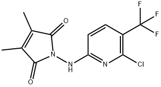 1H-Pyrrole-2,5-dione, 1-[[6-chloro-5-(trifluoromethyl)-2-pyridinyl]amino]-3,4-dimethyl- 化学構造式