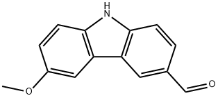 9H-Carbazole-3-carboxaldehyde, 6-methoxy- Structure