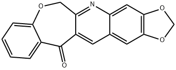 [1]苯并氧杂卓并[3,4-B][1,3]间二氧戊环并[4,5-G]喹啉-12(6H)-酮 结构式