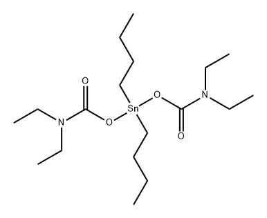 5,7-Dioxa-3,9-diaza-6-stannaundecane, 6,6-dibutyl-3,9-diethyl-4,8-dioxo- (9CI) 化学構造式