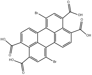 3,4,9,10-Perylenetetracarboxylic acid, 1,7-dibromo- 化学構造式