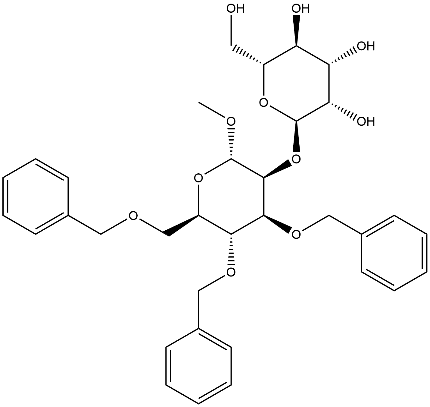 α-D-Mannopyranoside, methyl 2-O-α-D-mannopyranosyl-3,4,6-tris-O-(phenylmethyl)-