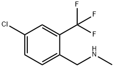 {[4-Chloro-2-(trifluoromethyl)phenyl]methyl}(methyl)amine 化学構造式