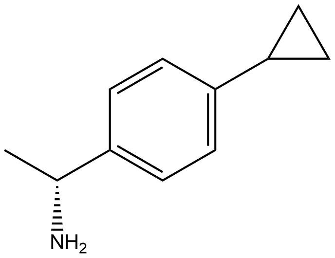 Benzenemethanamine, 4-cyclopropyl-α-methyl-, (αR)- 化学構造式