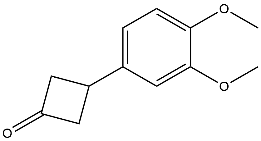 3-(3,4-二甲氧基苯基)环丁酮 结构式