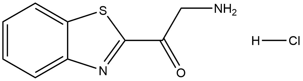 2-氨基-1-(2-苯并噻唑基)乙酮盐酸盐 结构式