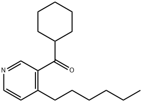 Methanone, cyclohexyl(4-hexyl-3-pyridinyl)- Structure