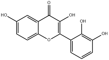 2-(2,3-Dihydroxyphenyl)-3,6-dihydroxy-4H-chromen-4-one Struktur