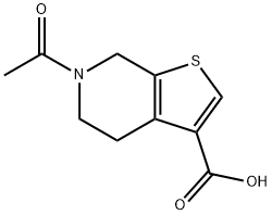 Thieno[2,3-c]pyridine-3-carboxylic acid, 6-acetyl-4,5,6,7-tetrahydro-,1082539-91-0,结构式