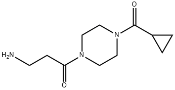 3-amino-1-(4-cyclopropanecarbonylpiperazin-1-yl)propan-1-one Structure