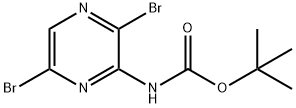 tert-butyl (3,6-dibromopyrazin-2-yl)carbamate,1082843-68-2,结构式