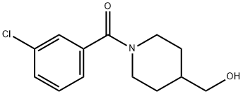 Methanone, (3-chlorophenyl)[4-(hydroxymethyl)-1-piperidinyl]- 结构式