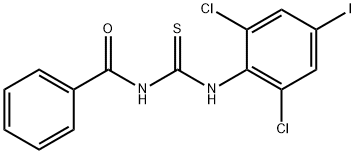 Benzamide, N-[[(2,6-dichloro-4-iodophenyl)amino]thioxomethyl]- Struktur