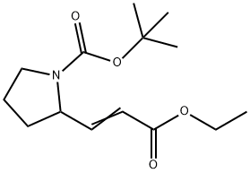 3-(1-BOC-2-吡咯烷基)丙烯酸乙酯,108310-02-7,结构式