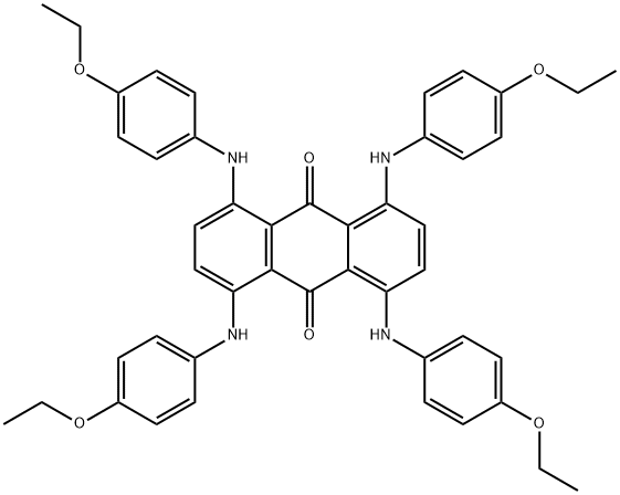 9,10-Anthracenedione, 1,4,5,8-tetrakis[(4-ethoxyphenyl)amino]- Structure