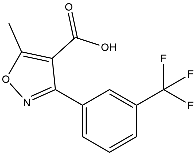 5-Methyl-3-[3-(trifluoromethyl)phenyl]isoxazole-4-carboxylic Acid 化学構造式