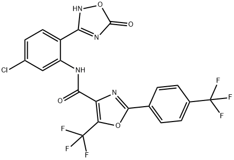4-Oxazolecarboxamide, N-[5-chloro-2-(2,5-dihydro-5-oxo-1,2,4-oxadiazol-3-yl)phenyl]-5-(trifluoromethyl)-2-[4-(trifluoromethyl)phenyl]-