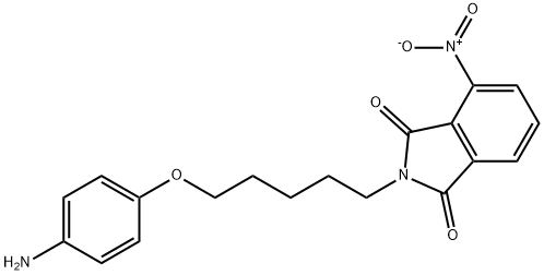 1H-Isoindole-1,3(2H)-dione, 2-[5-(4-aminophenoxy)pentyl]-4-nitro- Struktur