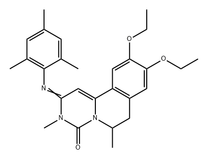 108446-45-3 4H-Pyrimido[6,1-a]isoquinolin-4-one, 9,10-diethoxy-2,3,6,7-tetrahydro-3,6-dimethyl-2-[(2,4,6-trimethylphenyl)imino]-