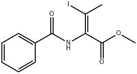 2-Butenoic acid, 2-(benzoylamino)-3-iodo-, methyl ester, (2Z)- Structure