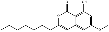 1H-2-Benzopyran-1-one, 3-heptyl-8-hydroxy-6-methoxy- 结构式