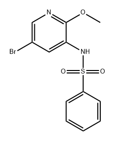 Benzenesulfonamide, N-(5-bromo-2-methoxy-3-pyridinyl)- Struktur