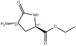 D-Proline, 4-amino-5-oxo-, ethyl ester, (4S)-rel- (9CI),108636-54-0,结构式