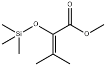 2-Butenoic acid, 3-methyl-2-[(trimethylsilyl)oxy]-, methyl ester Structure