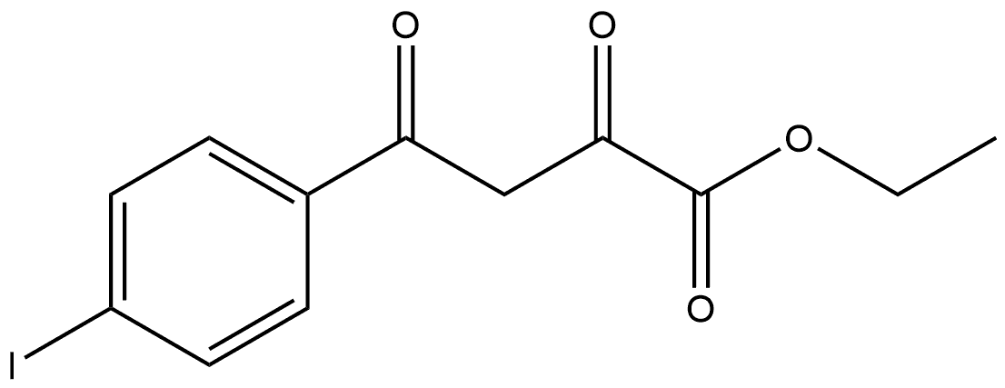 4-(4-碘苯基)-2,4-二氧代丁酸乙酯,1086390-03-5,结构式