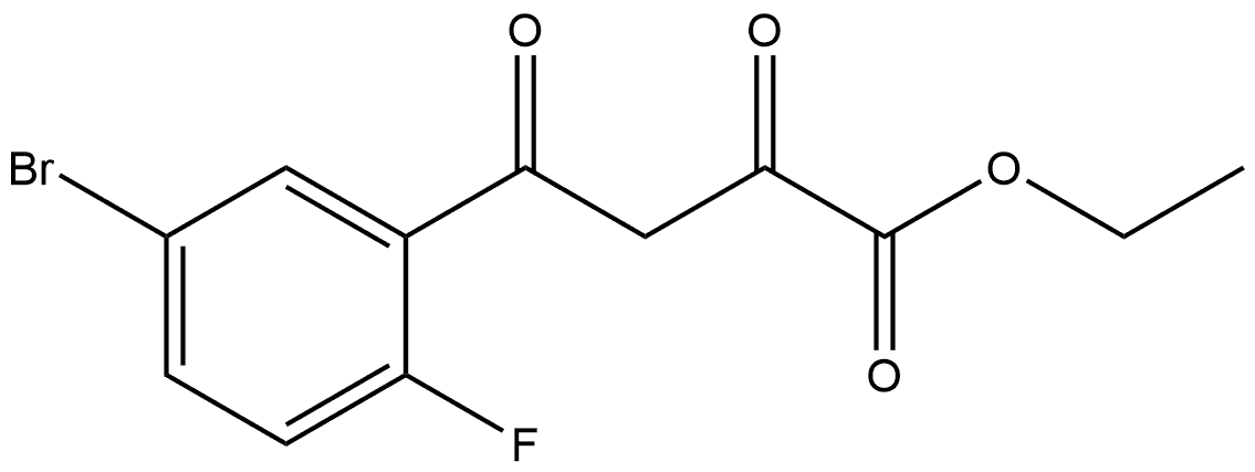 4-(5-溴-2-氟苯基)-2,4-二氧代丁酸乙酯 结构式