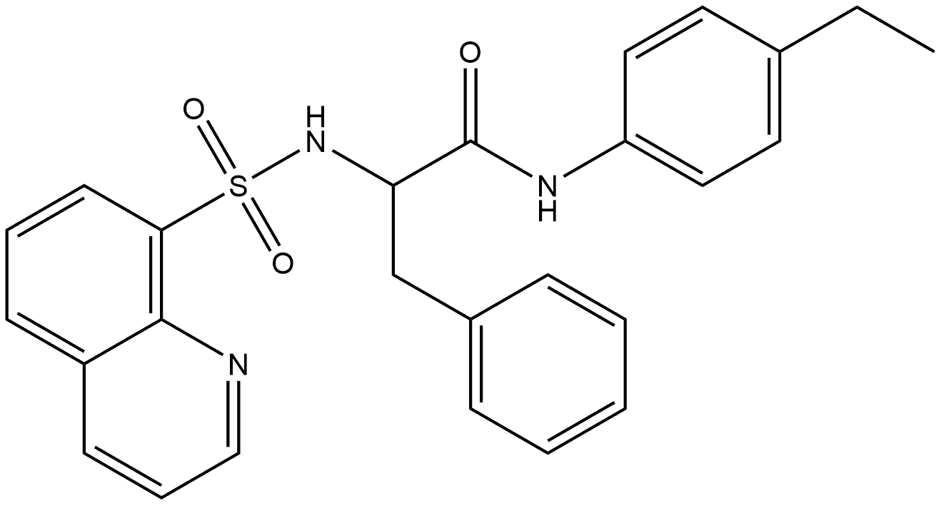N-(4-Ethylphenyl)-3-phenyl-2-(quinoline-8-sulfonamido)propanamide Structure