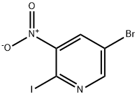 Pyridine, 5-bromo-2-iodo-3-nitro- Structure