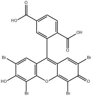 1,4-Benzenedicarboxylic acid, 2-(2,4,5,7-tetrabromo-6-hydroxy-3-oxo-3H-xanthen-9-yl)- Structure