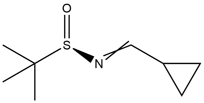 (R)-N-(环丙基亚甲基)-2-甲基丙烷-2-亚磺酰胺 结构式