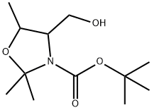 3-Oxazolidinecarboxylic acid, 4-(hydroxymethyl)-2,2,5-trimethyl-, 1,1-dimethylethyl ester,1087798-47-7,结构式