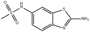 Methanesulfonamide, N-(2-amino-6-benzothiazolyl)- Structure