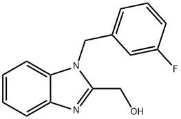 1H-Benzimidazole-2-methanol, 1-[(3-fluorophenyl)methyl]- 结构式