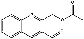 3-Quinolinecarboxaldehyde, 2-[(acetyloxy)methyl]- 化学構造式