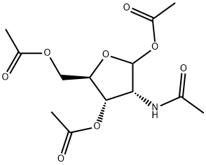 Ribofuranose, 2-acetamido-2-deoxy-, triacetate (6CI) Structure