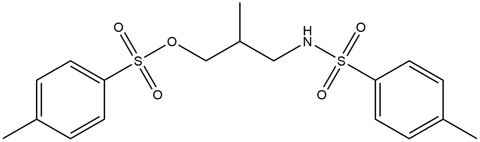 2-methyl-3-(4-methylphenylsulfonamido)propyl 4-methylbenzenesulfonate Struktur